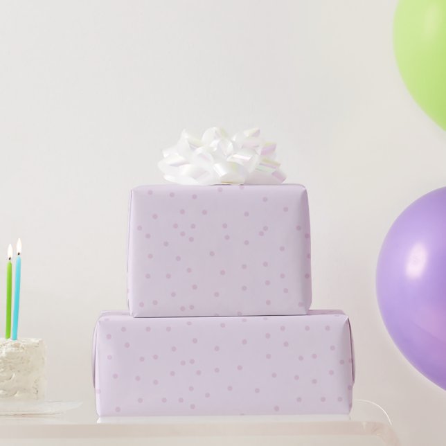 Purple Polka Dot Pattern Party Wrapping Paper (Party Gifts)