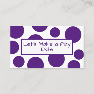 Purple Polka Dot Play Date Business Card