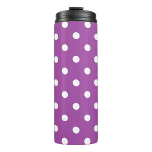 Purple Polka Dot Thermal Tumbler