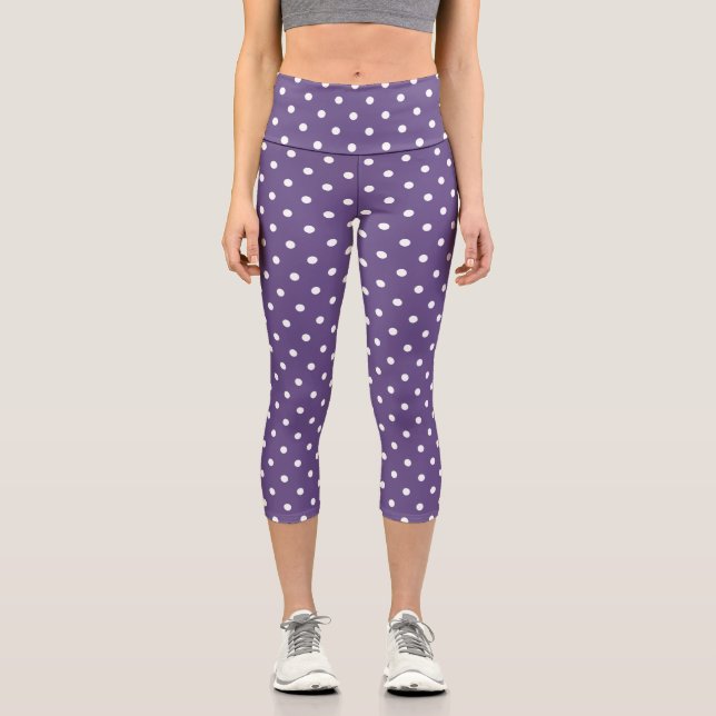 Purple Polka Dots Capris (Front)