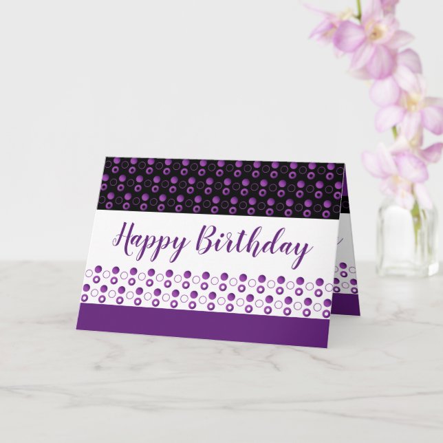 Purple Polka Dots Card (Orchid)