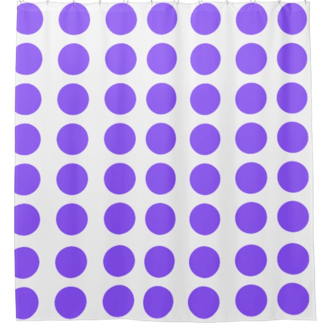 Purple Polka Dots Design Shower Curtain (Front)
