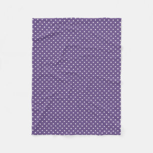 Purple Polka Dots Fleece Blanket