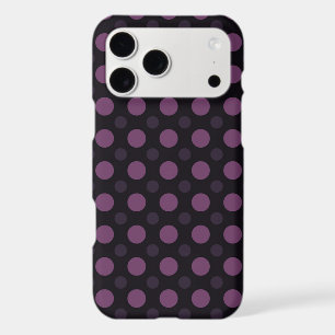 Purple Polka dots on black