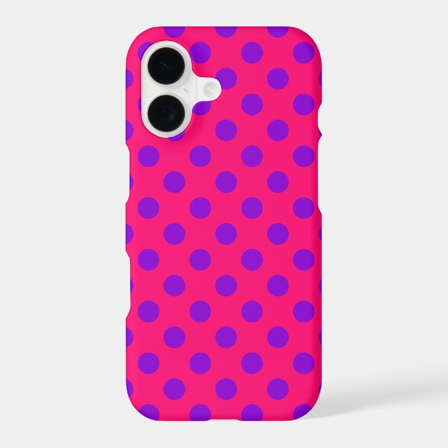Purple polka dots on cerise  (Back)