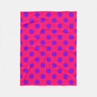 Purple polka dots on cerise