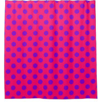 Purple polka dots on cerise
