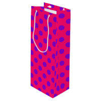 Purple polka dots on cerise
