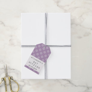 Purple Polka Dots, Polka Dot Pattern, Bat Mitzvah Gift Tags