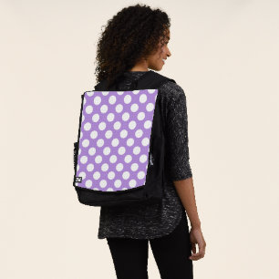 Purple Polka Dots, Polka Dot Pattern, Dots, Dotted Backpack