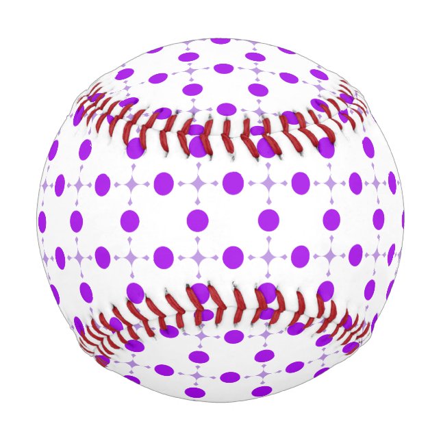 Purple Polka Dots, Polka Dot Pattern, Dots, Dotted Baseball (Back)