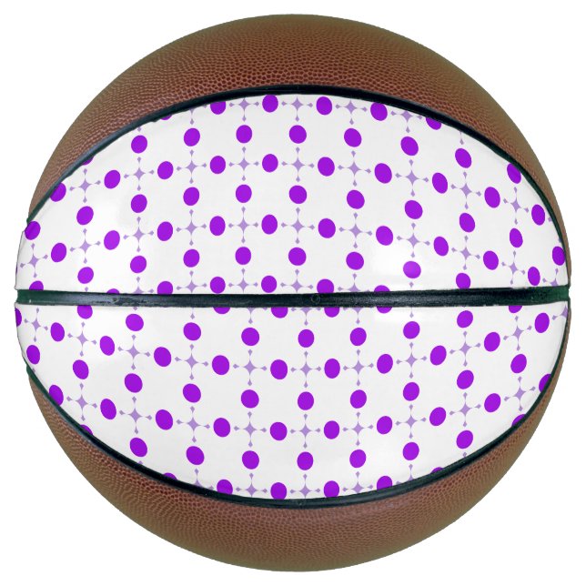Purple Polka Dots, Polka Dot Pattern, Dots, Dotted Basketball (Front)