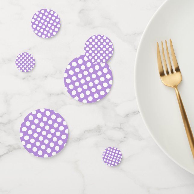 Purple Polka Dots, Polka Dot Pattern, Dots, Dotted Confetti (Group)