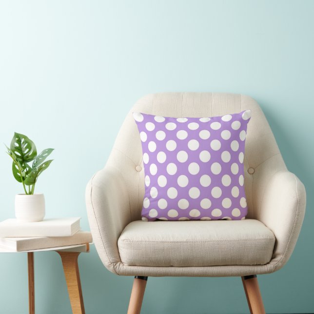 Purple Polka Dots, Polka Dot Pattern, Dots, Dotted Cushion (Chair)