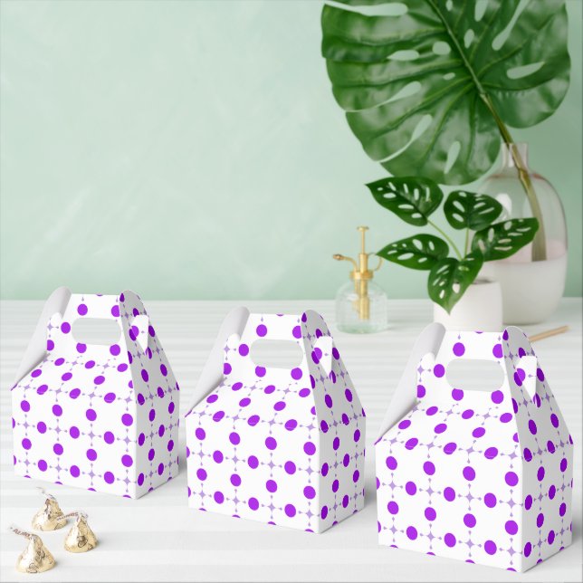 Purple Polka Dots, Polka Dot Pattern, Dots, Dotted Favour Box (Multiple)