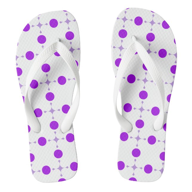 Purple Polka Dots, Polka Dot Pattern, Dots, Dotted Jandals (Footbed)