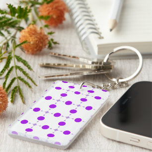 Purple Polka Dots, Polka Dot Pattern, Dots, Dotted Key Ring