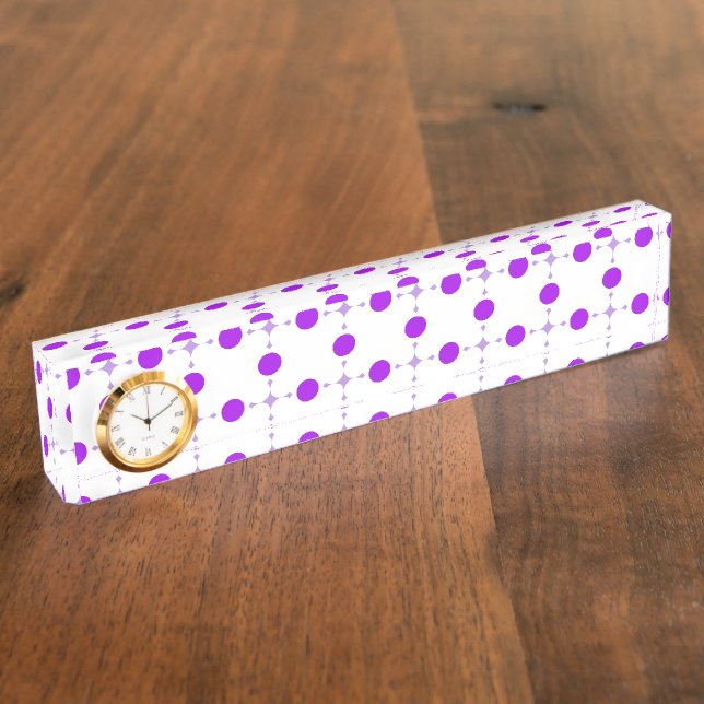 Purple Polka Dots, Polka Dot Pattern, Dots, Dotted Nameplate (Side)