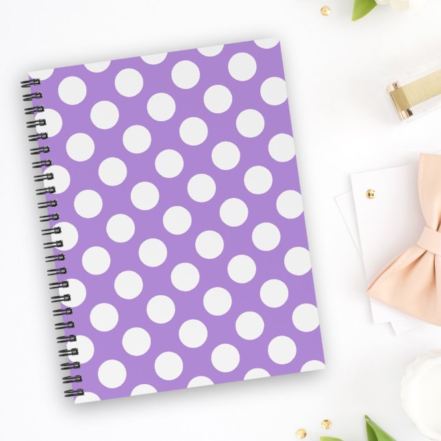 Purple Polka Dots, Polka Dot Pattern, Dots, Dotted Notebook (Creator Uploaded)