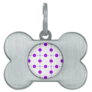 Purple Polka Dots, Polka Dot Pattern, Dots, Dotted Pet ID Tag