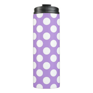 Purple Polka Dots, Polka Dot Pattern, Dots, Dotted Thermal Tumbler