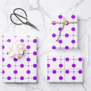 Purple Polka Dots, Polka Dot Pattern, Dots, Dotted Wrapping Paper Sheet