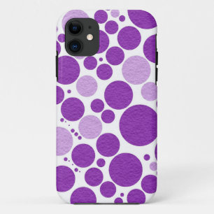 Purple polka dots seamless texture wall background Case-Mate iPhone case