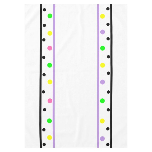 Purple Polka Dots Tablecloth (Front)