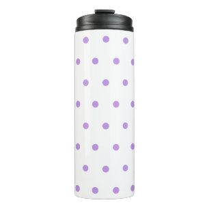 Purple Polka Dots Thermal Tumbler