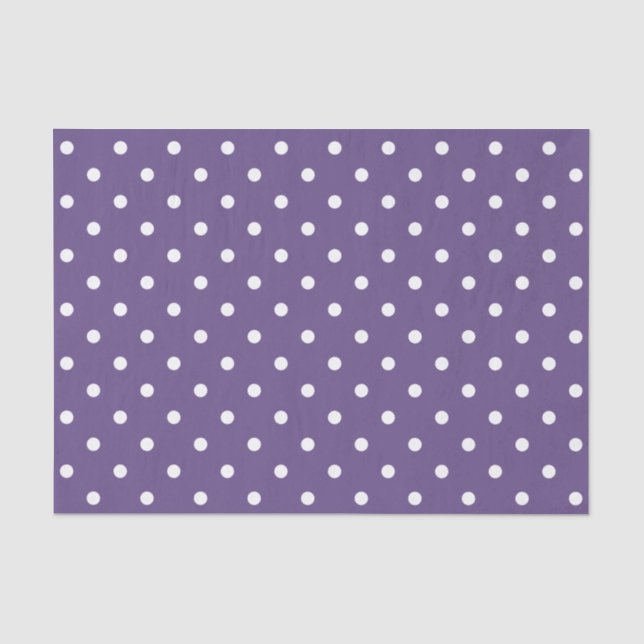 Purple Polka Dots Tissue Paper (Front)