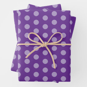 Purple Polka Dots  Wrapping Paper Sheet