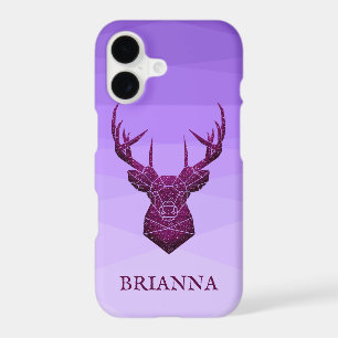 Purple Polygonal And Deer Case-Mate iPhone Case