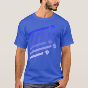 Purple Polyhedral Dice Set Vintage Ray Tabletop Pl T-Shirt