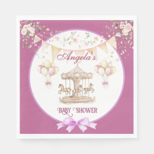 Purple Pony Dreams-Dark Purple Napkins
