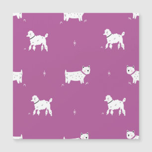Purple Poodle: Monochrome Retro Pattern