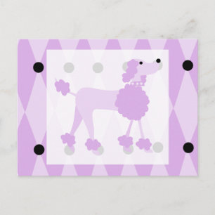 Purple Poodle Postcard