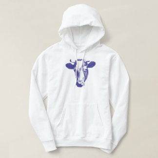 Purple Pop Art Cow Graphic Hoodie