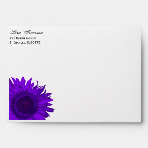 Purple Pop Art Sunflower Envelopes