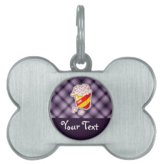 Purple Popcorn Pet ID Tag