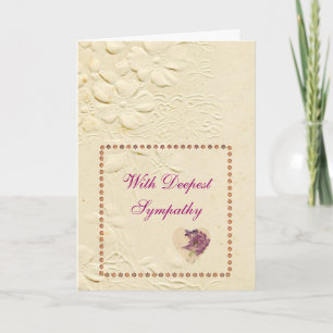 Purple Poppy Beautiful Memories Sympathy Card