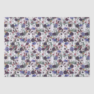 Purple Poppy Field Victorian Inspired Tissue Paper