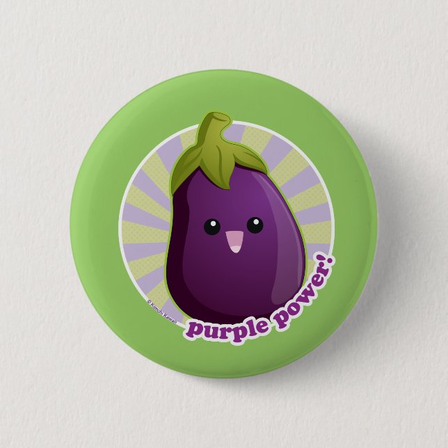 Purple Power! 6 Cm Round Badge (Front)