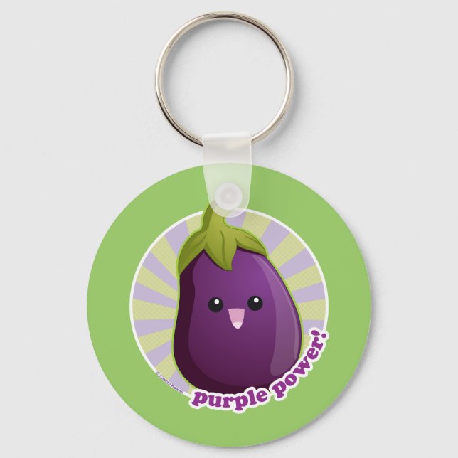 Purple Power! Key Ring (Front)