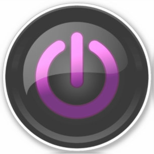 Purple Power On-Off Sticker – Cool & Modern Style