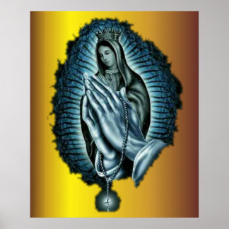 Purple Prayer Blessed Virgin Mary Print