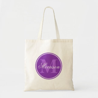 Purple Prestige Monogram Tote Bag