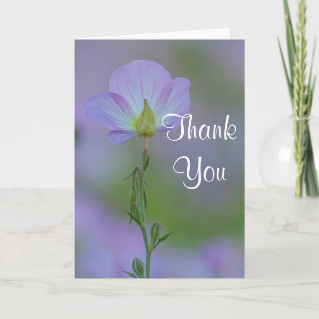 Purple Primrose Thank you Card (Front)