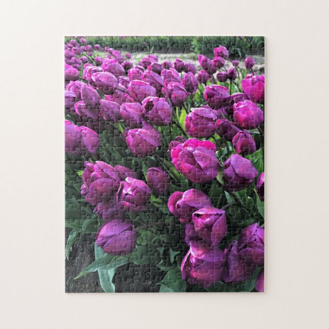 Purple Prince Tulips Jigsaw Puzzle (Vertical)