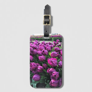 Purple Prince Tulips Luggage Tag