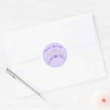 Purple "Princess Approved" Label Sticker
